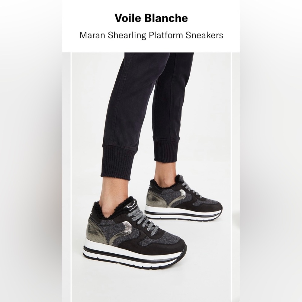 Voile Blanche Maran Platform Shearling Sneakers